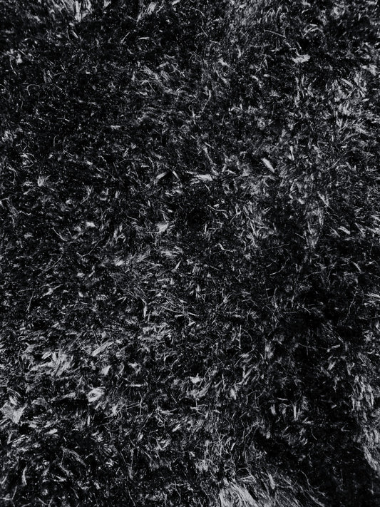 Venus Pelo Largo Negro Unicolor x Metros