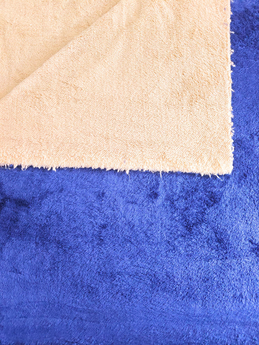 Tela Bisonte Fusionado Beige Azul Petróleo x Metro Ref. 15041