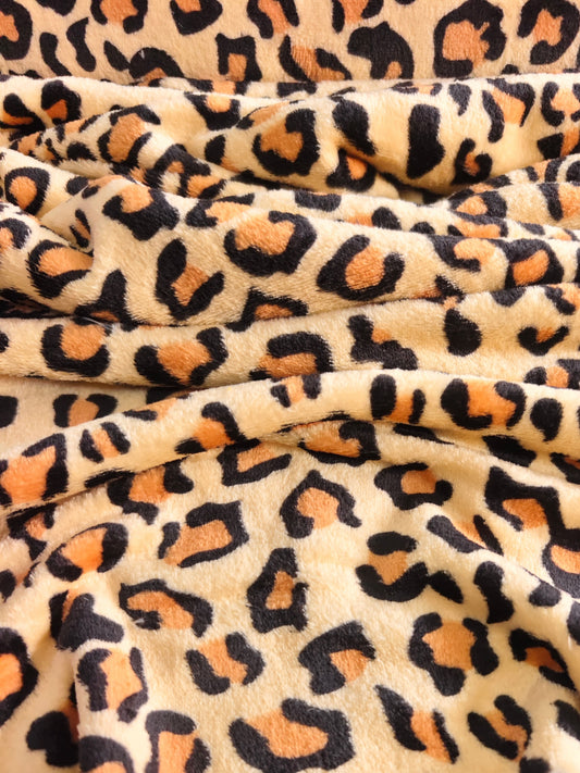 Piel de Conejo Leopardo Estampado x Metros Ref. 07031