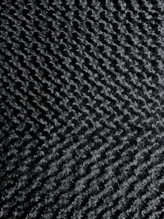 Remolino Peluche Rosas Negro x Metro Ref. 03000