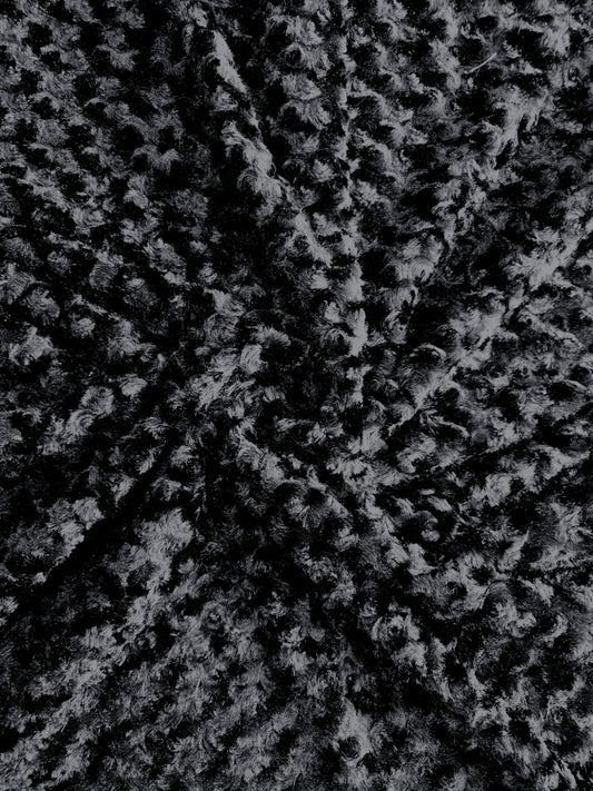 Remolino Peluche Rosas Negro x Metro Ref. 03000