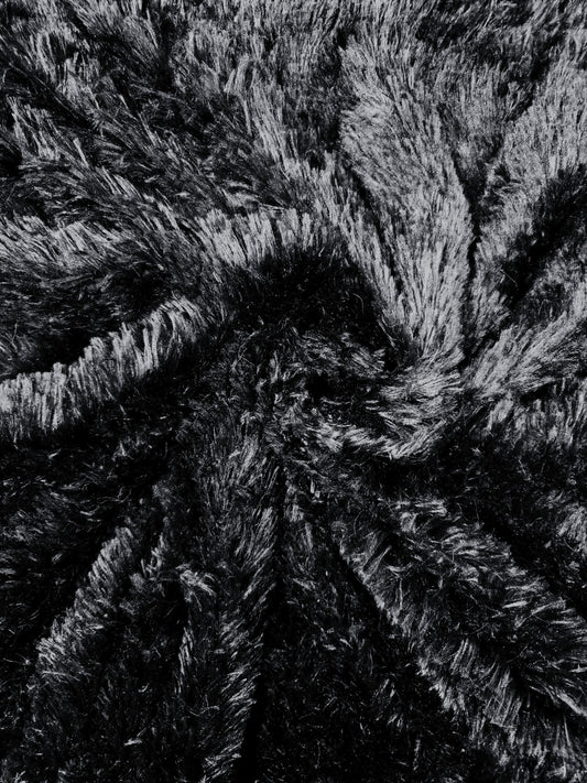 Venus Pelo Largo Negro Unicolor x Metros